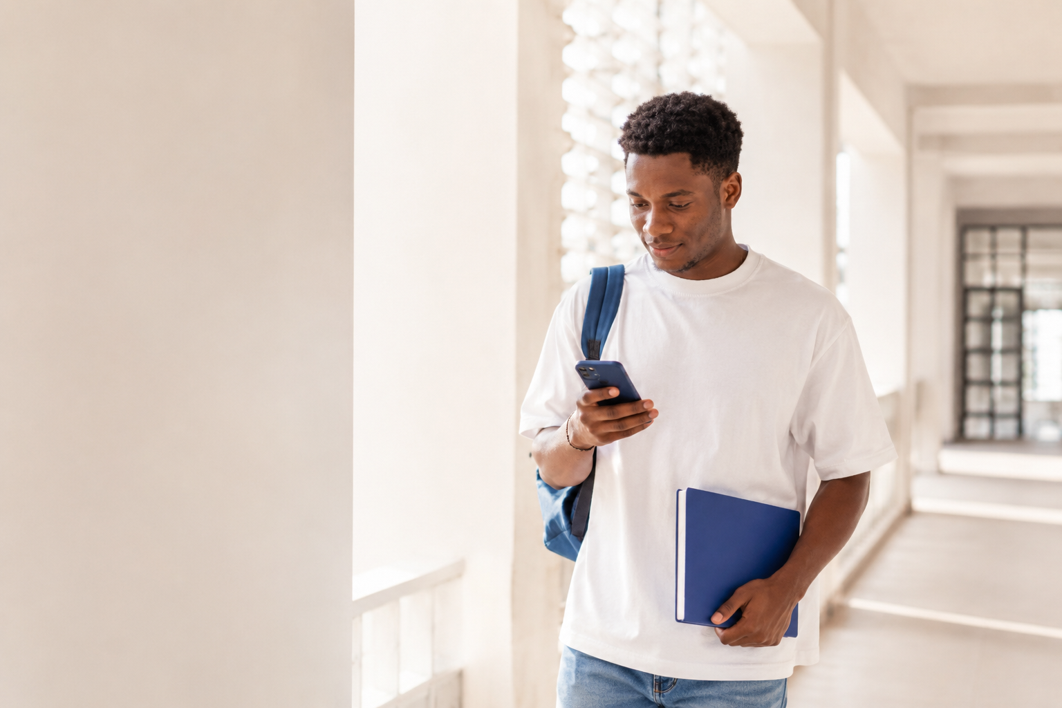 UG student using the Jist app for past questions, campus navigation and study planning